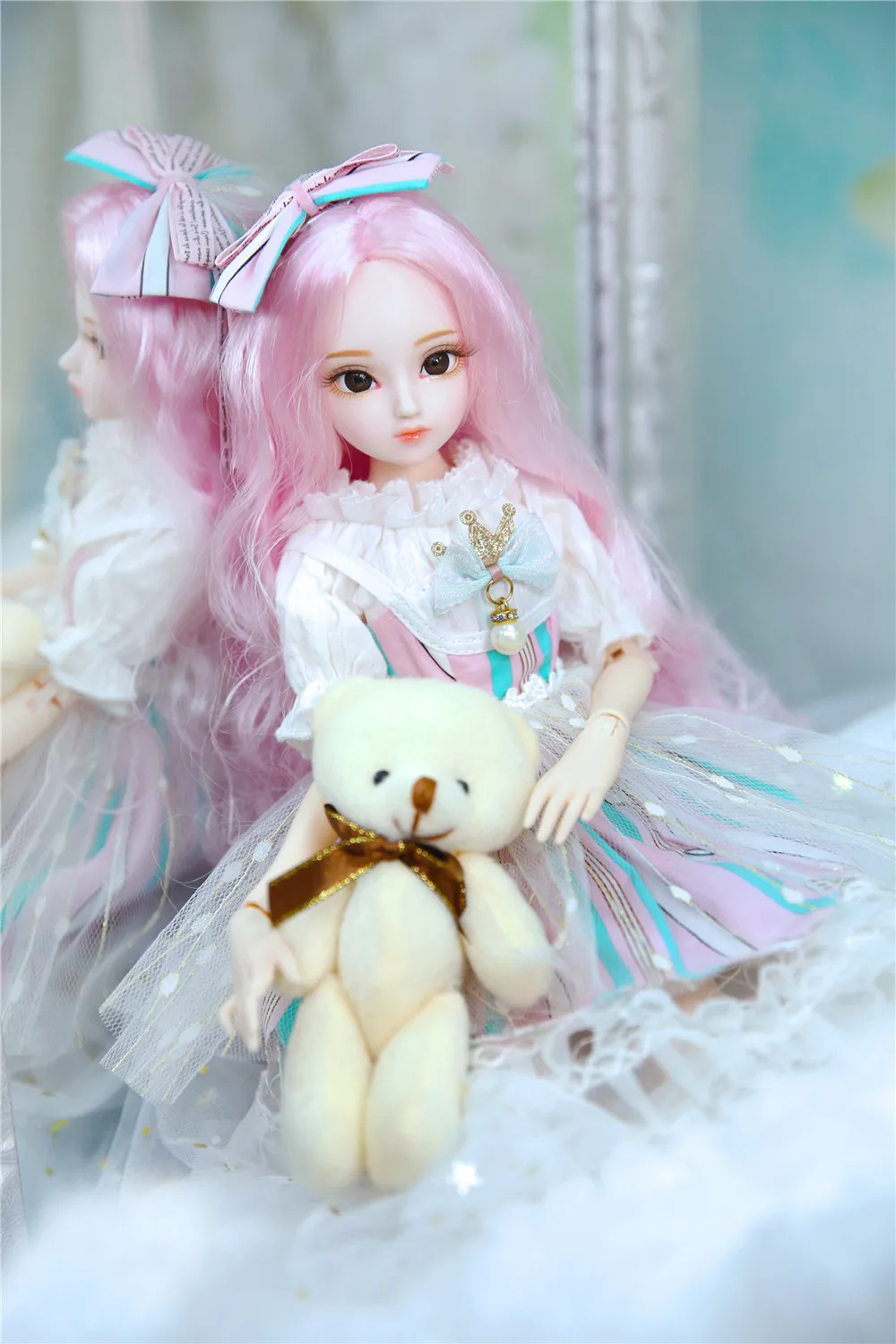 1/4 BJD Blyth кукла молочная королева имя от Amenda розовые волосы механическое соединение тела девушки ледяной, SD