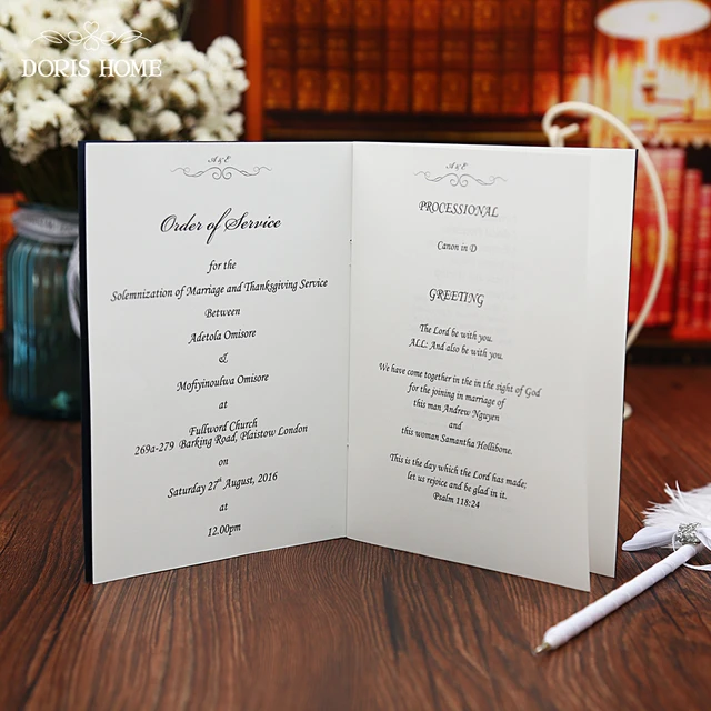 online shop blue silver glitter wedding program booklet modern