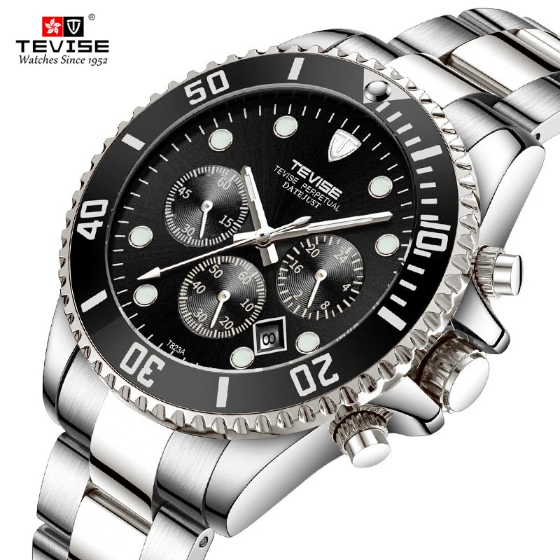 2023New Tevise Brand Men's Watches Top Brand Luxury Men Quartz Watch Sport Stainless Steel Clock Relogio Masculino For Gif