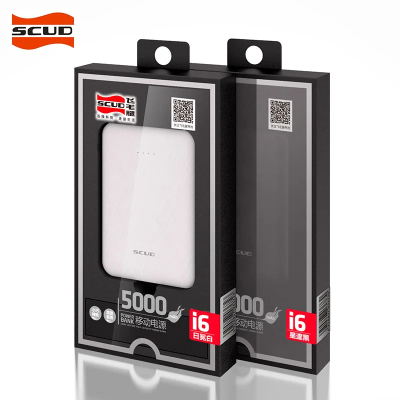 Внешний аккумулятор SCUD 5000 мАч для iPhone samsung huawei xiaoxi USB внешний mi Pover зарядное