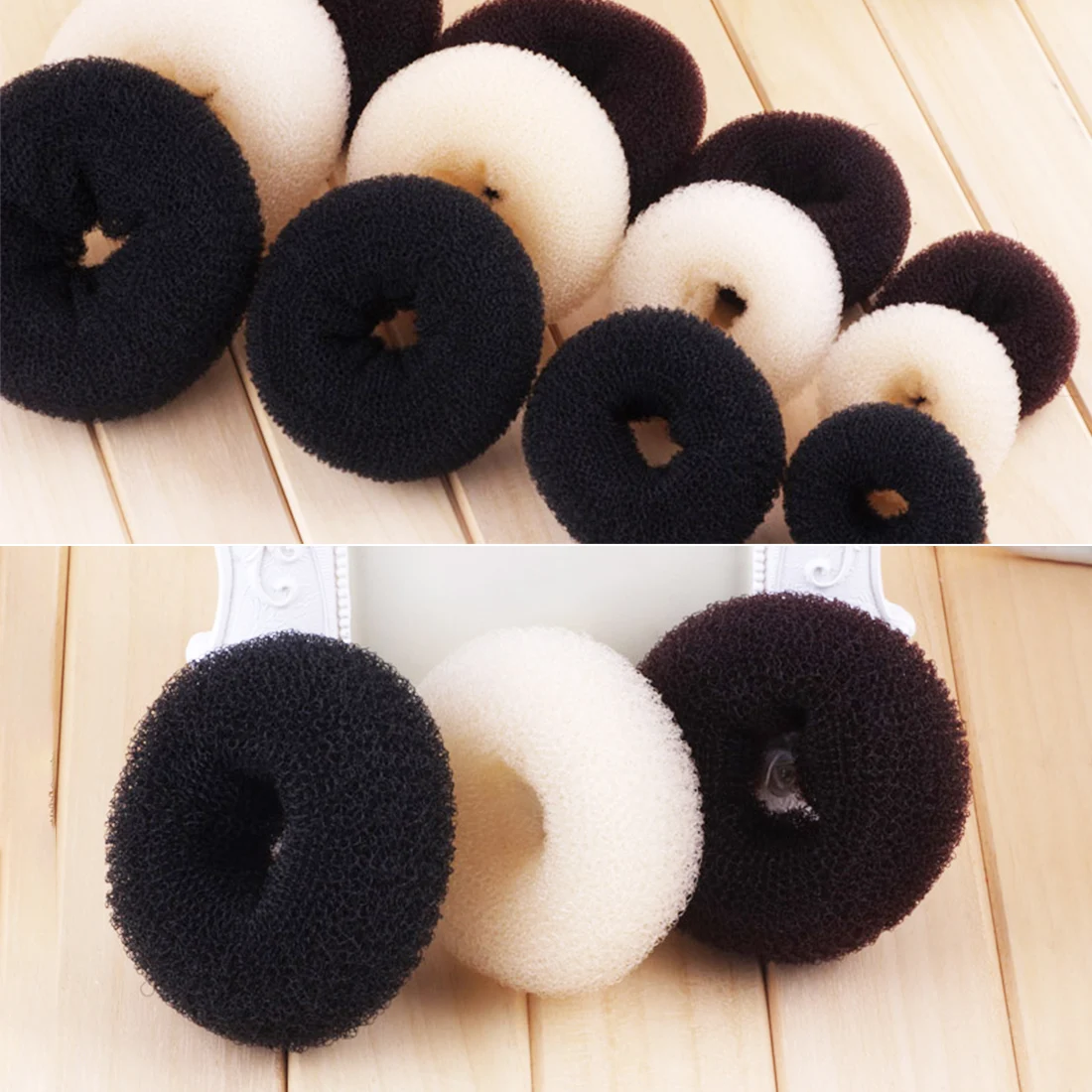 

Girl Women Hairbands Hair Accessories Donut Bun Maker Round Sponge Hair Curler Curling Iron Hairstyle Styling Tools