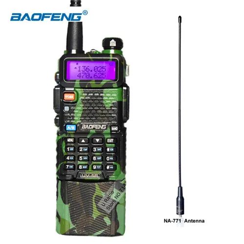 BAOFENG UV-5R рация с 3800 мАч литий-ионная батарея камуфляж 136-174/400-520 МГц двухдиапазонный двухстороннее радио VHF/UHF UV5R - Цвет: radio antenna