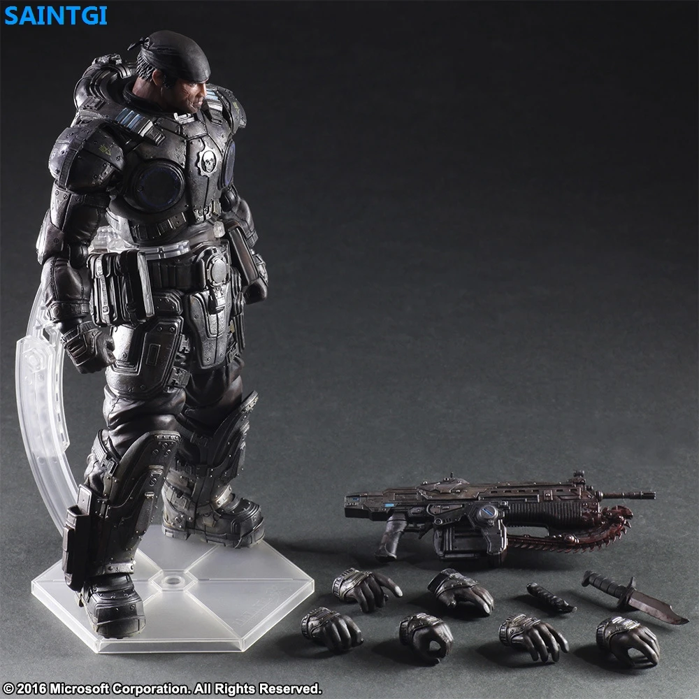 SAINTGI Gears of War Marcus Fenix PVC 26CM Animated Action Figure