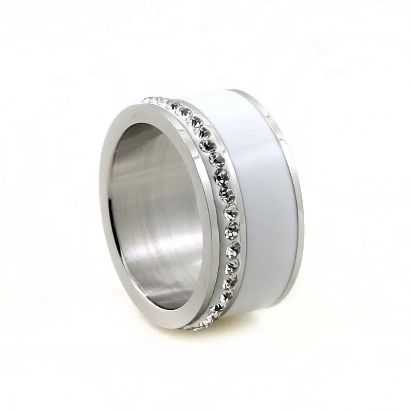 tyme white plastic ring fashion popula stainless steel gold color ring titanium steel couple silver rings fashion jewelry - Plastic Wedding Rings tyme white plastic ring fashion popula stainless steel gold color ring titanium steel couple silver rings fashion jewelry - Plastic Wedding Rings