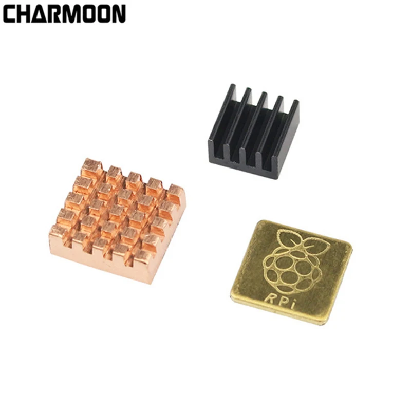 3 шт. Raspberry Pi Model B + плюс радиатор 1 алюминий 2 меди с логотипом охлаждающая Подушка