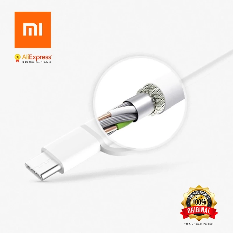 Original Xiaomi Cable 2 in 1 Micro USB Type-C Cable Sync Fast Quick Charger Data TypeC Charging Cable Type C (3)