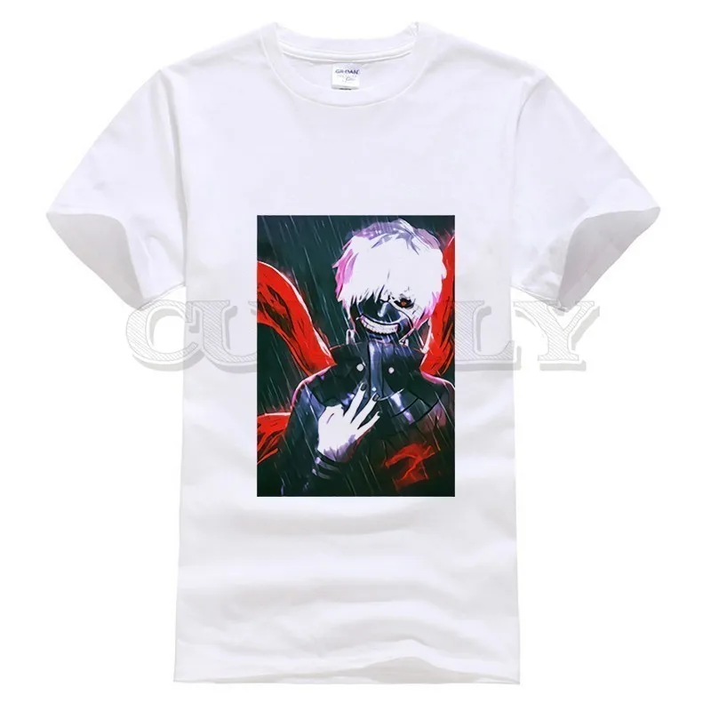 

2019 suprem Cotton Tokyo Ghoul Men funny t shirts oggai Ken Ken / Sasaki graphic shirt men tshirts fashions men shirts