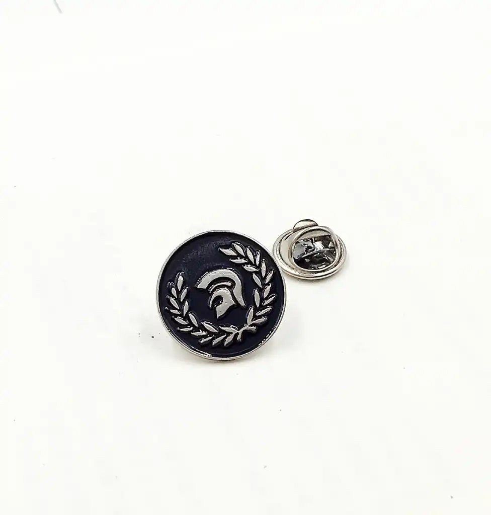 lead free English Pewter handmade in Sheffield uk Q252 Trojan Helmet on a 3 inch Kilt Pin Brooch for Scarves Hats etc