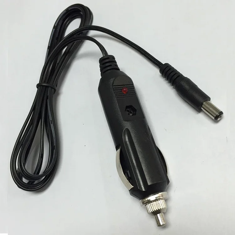 1.5 Meter Car Charger Plug to DC5.5x2.1 Plug 3A/2464/22AWG Copper Cord