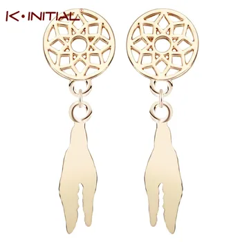 1Pair New Bohemia Feather Beads Long Design Dream Catcher Earrings for Women Jewelry Dangle Earrings Hanging Earrings Brincos