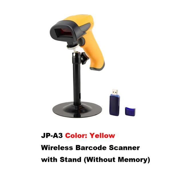 JP-A2 беспроводной сканер штрих-кода пистолет экспресс одиночный специализированный супермаркет розничные магазины считыватель штрих-кода сканер штрих-кода - Цвет: A3 scanner and stand