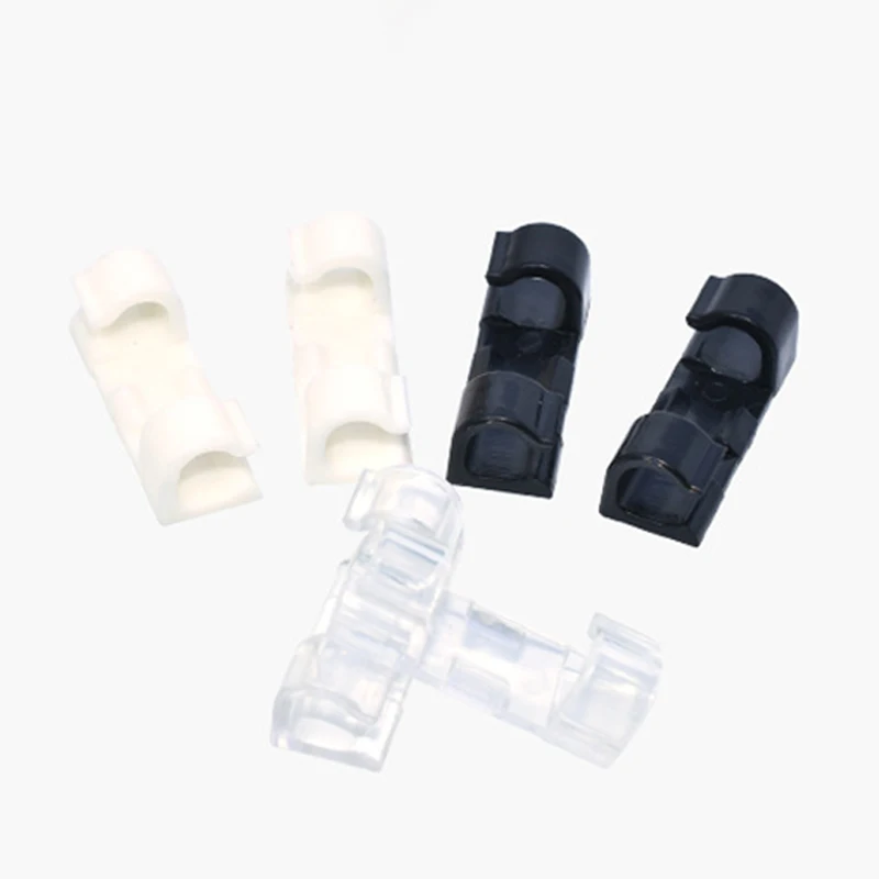HOT SALE 20pcs Self adhesive Wire Retainer Clip Desktop Organizer Solid