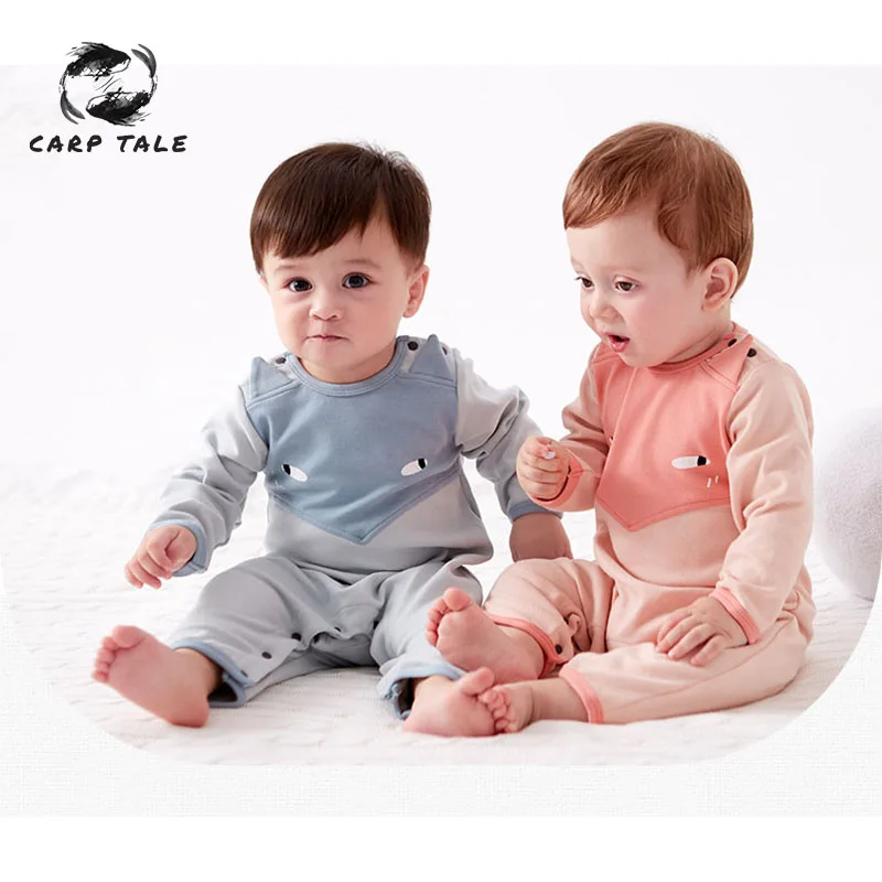 

Baby fun jumpsuit boys and girls tights long-sleeved tights newborn clothes unisex spring and autumn infants jumpsuit 2019