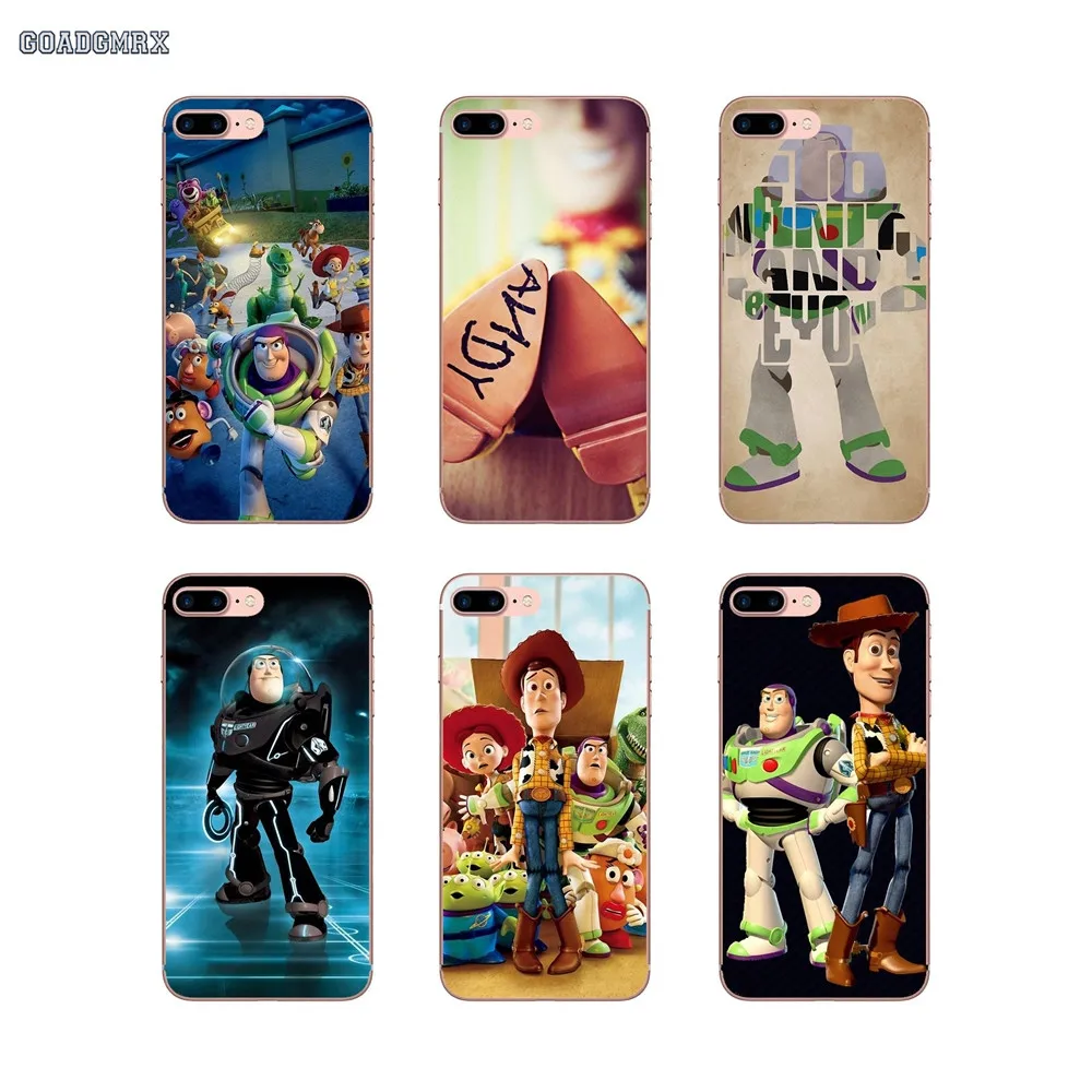 

For Huawei P Smart G7 G8 P7 Mate 10 P20 Pro P8 P9 P10 Lite Mini GR5 2017 Transparent Soft Shell Covers Buzz Lightyear Toy Story