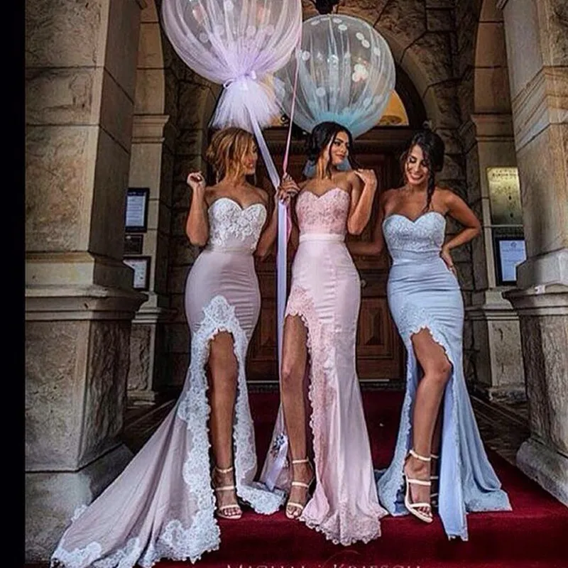 Sweetheart-Off-The-Shoulder-Sweep-Train-With-Appliques-Mermaid-Vestido-De-Festa-De-Casamento-Bridesmaid-Dresses