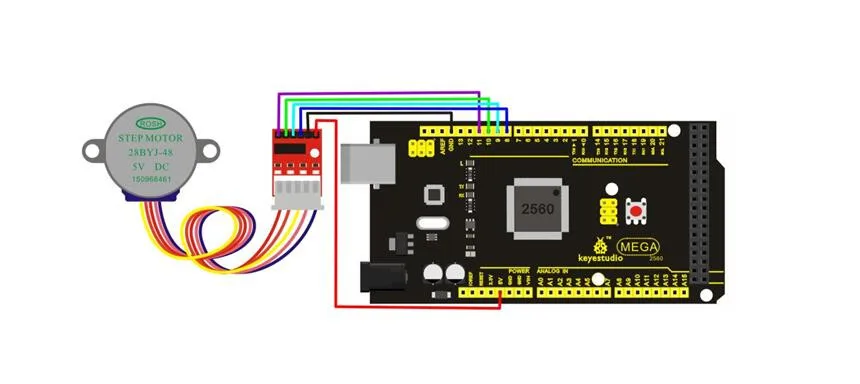 3 шт.(Keyestudio 5 в шаговый двигатель 28BYJ-48+ ULN2003 драйвер платы) для Arduino