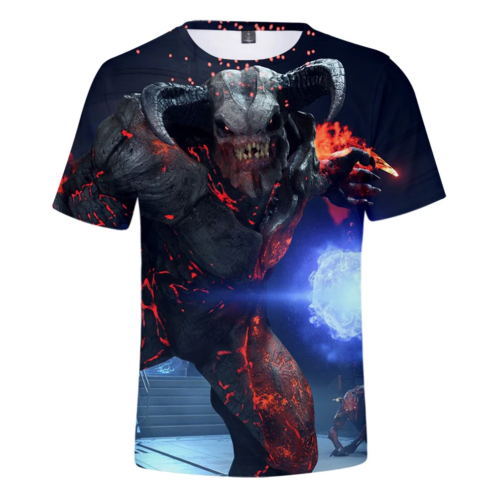 2019 Newest 3D Print doom eternal Cool T-Shirt Men Short Sleeve Summer Tops T Shirt Tshirt Male Fashion T-shirt maleXXS-4XL tide