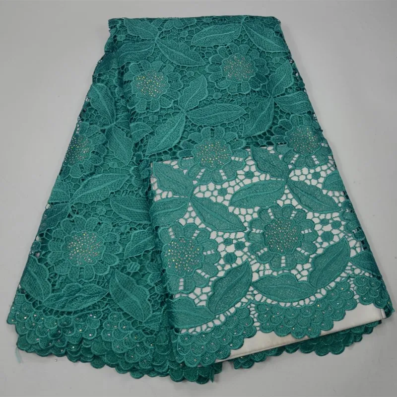 

Nigerian mint green Lace Fabric 2018 High Quality with stone African Cord Lace Guipure Lace Fabric For Wedding dress for women35