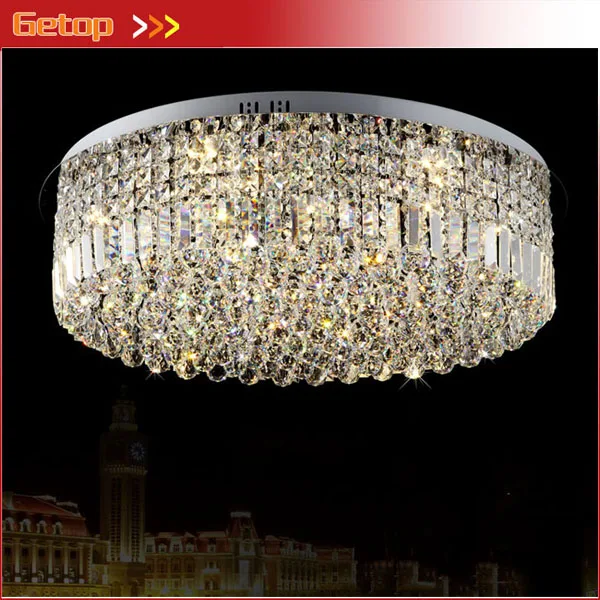 

Best Price K9 Crystal LED Ceiling Lights Stainless Steel Circular Crystal Lamp Living Room Bedroom Lamp Lighting Fixtures