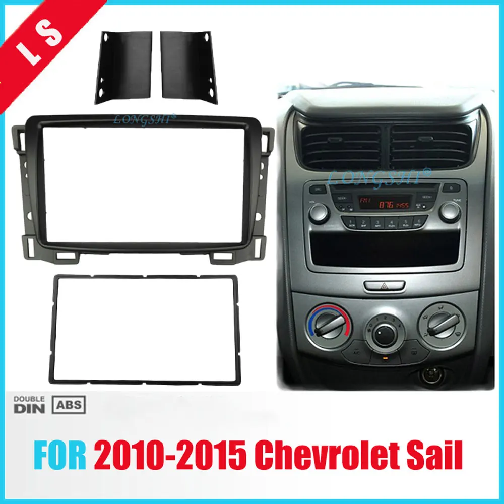 

Radio Fascia for 2010 2011 2012 2013-2015 Chevrolet Sail Double 2 Din DVD Stereo Panel Dash Mount Install Trim Kit Refit Frame