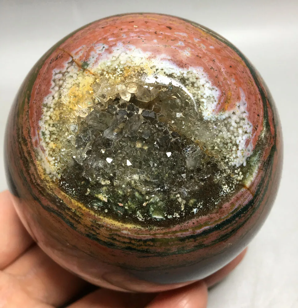 764g NATURAL Ocean Jasper BALL HEALING mineral crystals healing stones