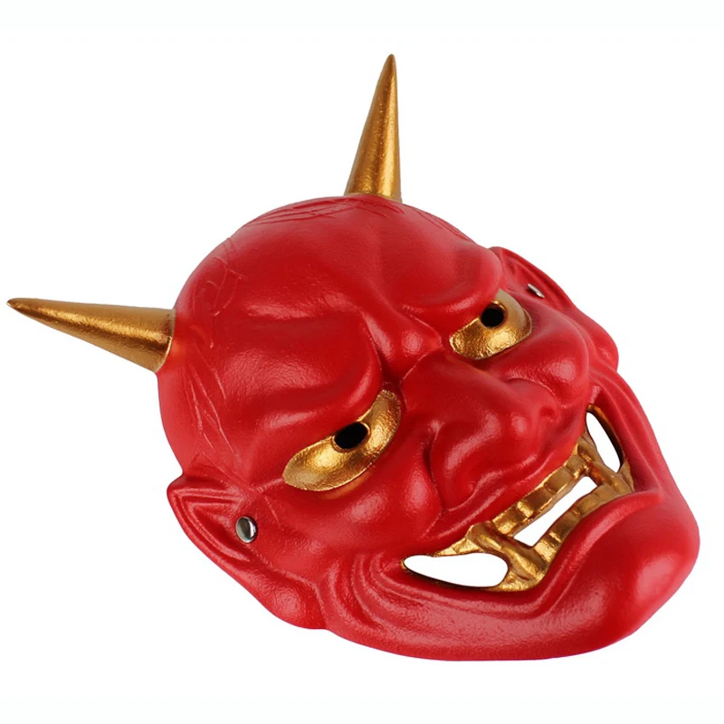 

Noh Mask Japanese Nogaku Hannia Dance Performances Party Halloween Carnival Decoration Collection Full Face Red