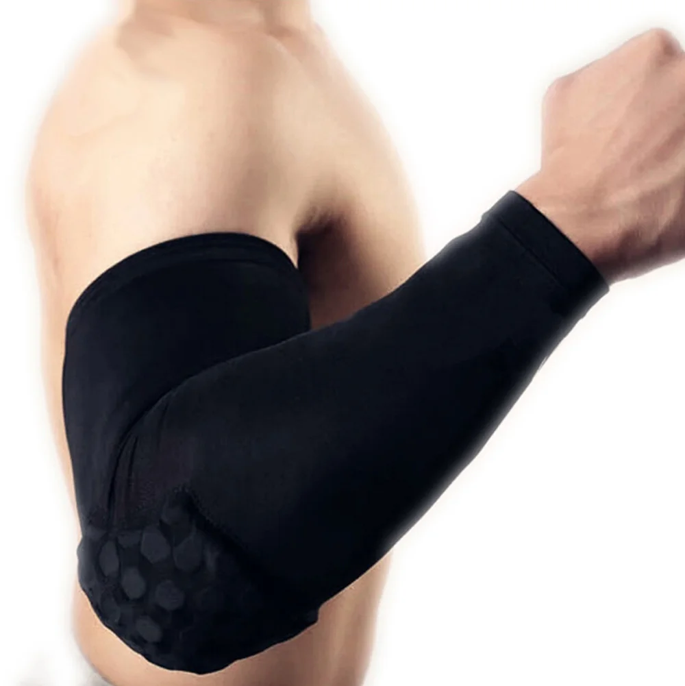

Left Atrium 1PC Honeycomb Crash Proof Silicone Non Slip Pressurize Elbow Support Pads Basketball Tennis Sports Protective Gear