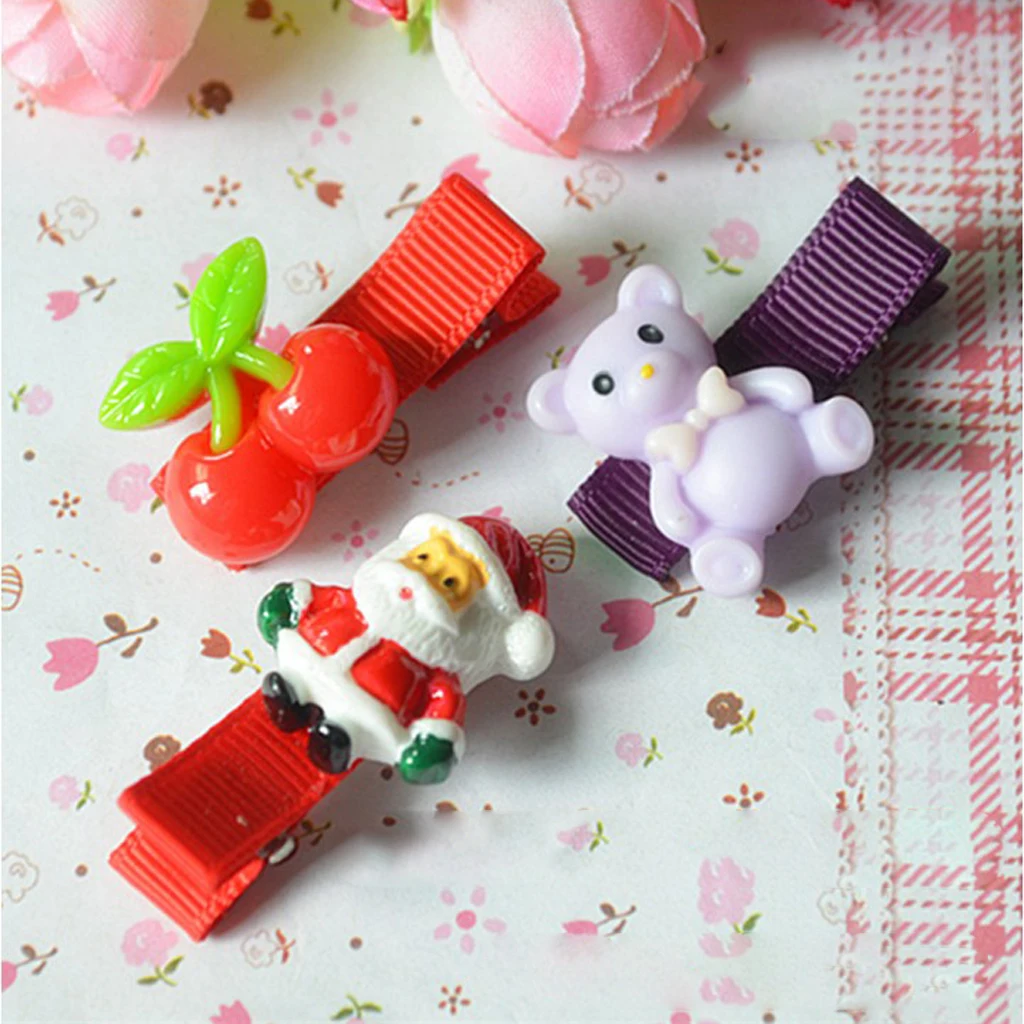 Cute 20Pcs/Lot  DIY Girls Children Baby Kids Fashion Accessories Solid Ribbon Covered Alligator Hair Clips Hairpins