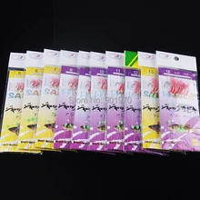 DORISEA SABIKI 1 упаковка = 30 крючков рыболовный крючок с нейлоновой леской светящиеся бусины