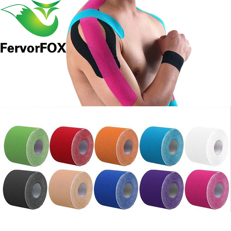 

5mx5cm Kinesio Taping Athletic Kinesiology Tape Sport Taping Strapping Good Quality Football Knee Muscle Kinesio Taping Strappin