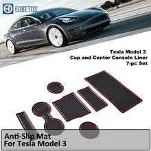 Tesla, модель 3, противоскользящий слот-коврик MatlGate для Tesla, модель 3, дверной паз, коврик Tesla, 3, подставка, держатель для чашки, консоль, автомобильный коврик, вкладыш