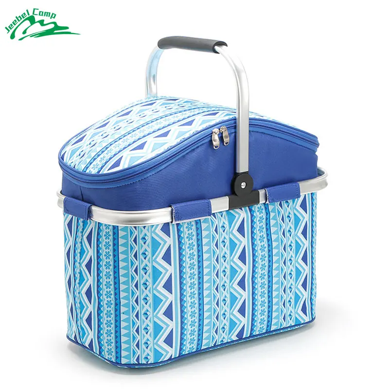 Jeebel 26L Picnic Basket Camping Refrigerator Bag Beer Ice Cooler Thermo Tourism Equipment Outdoor Beach Recreation