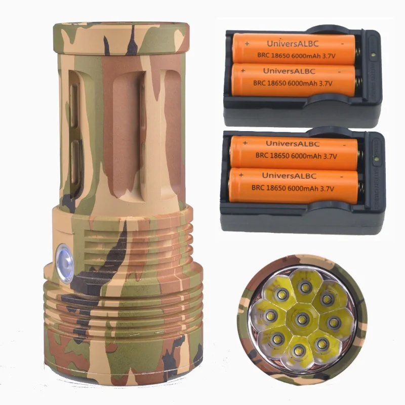 

Tactical Led Flashlight 15000 Lumen 9x Cree XML T6 Led Recargable Lantern Lamp For Hunting Working + 18650 Battery + Charger