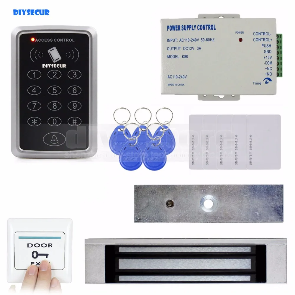 Limited  DIYSECUR Full Complete Rfid Card Keypad Door Access Control System Kit + Magnetic Lock for Home Imp