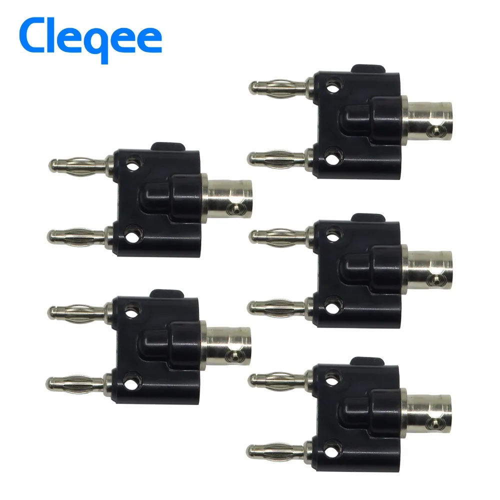 Cleqee P7006 5 шт. адаптер BNC Гнездовой разъем для двух двойных 4 мм соединитель типа