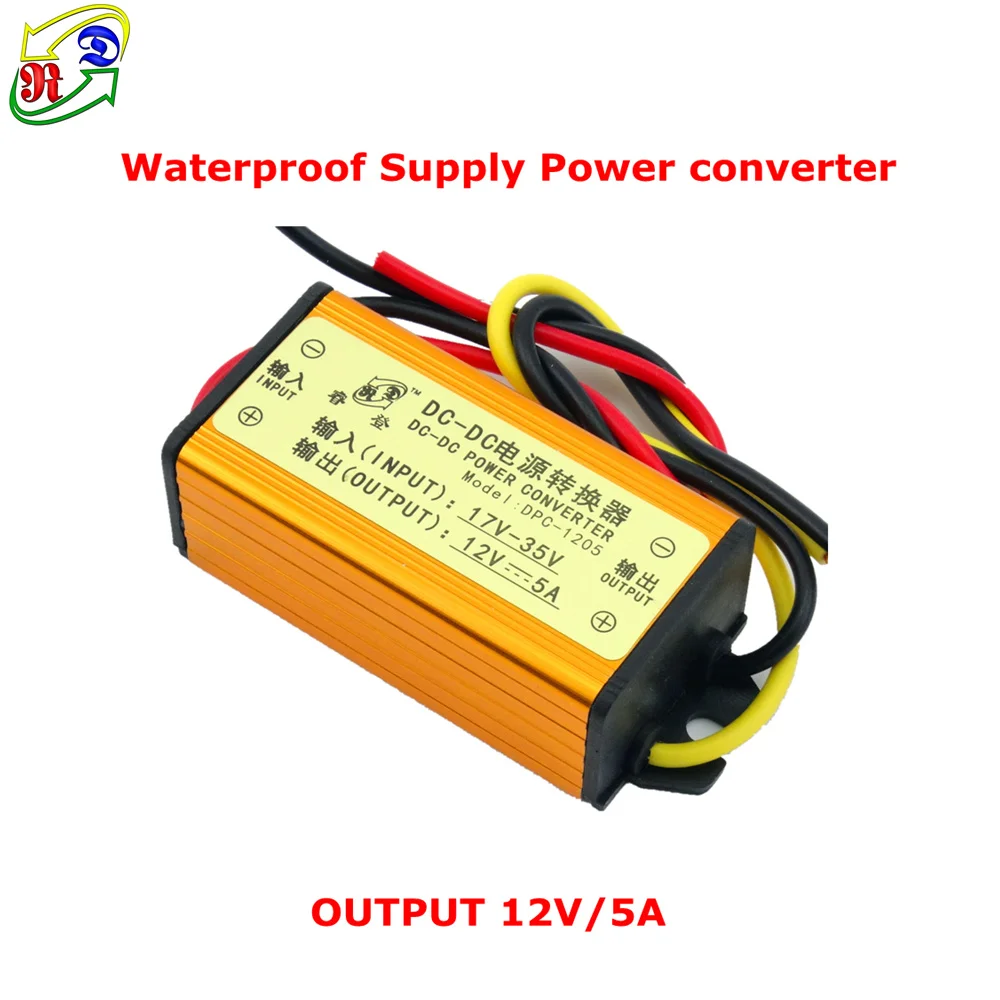 RD 5 V/12 v 5A 4 провода DC-DC понижающий Автомобильный/Автомобильный светодиодный привод питания понижающий преобразователь напряжения Регулятор водонепроницаемый