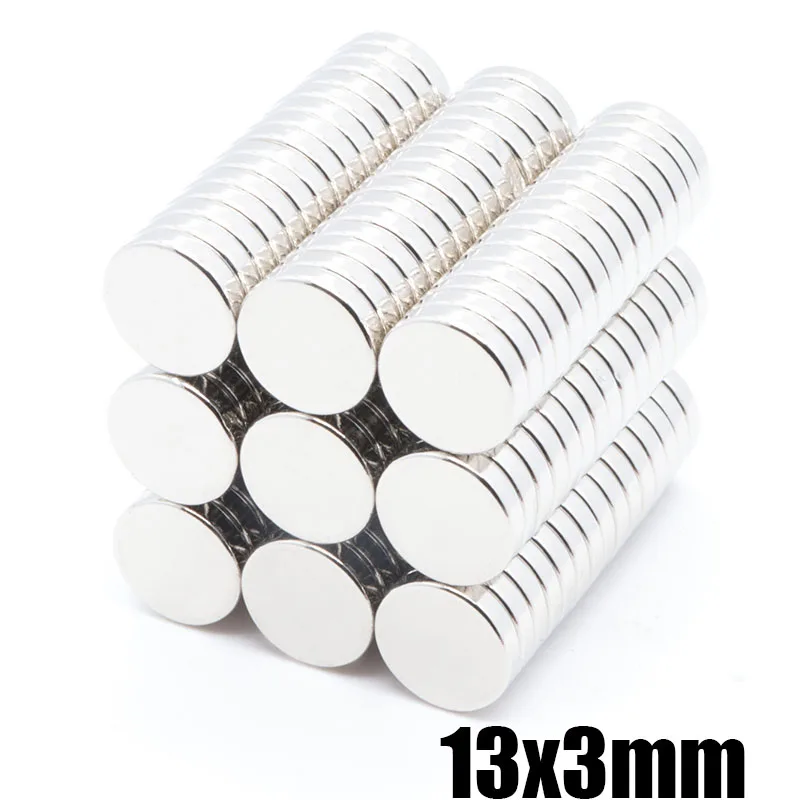

100pcs 13x3 mm N35 Strong Neodymium Magnet 13*3mm Round Rare Earth Permanet Magnets 13*mm Packaging Magnet Fridge Magnet