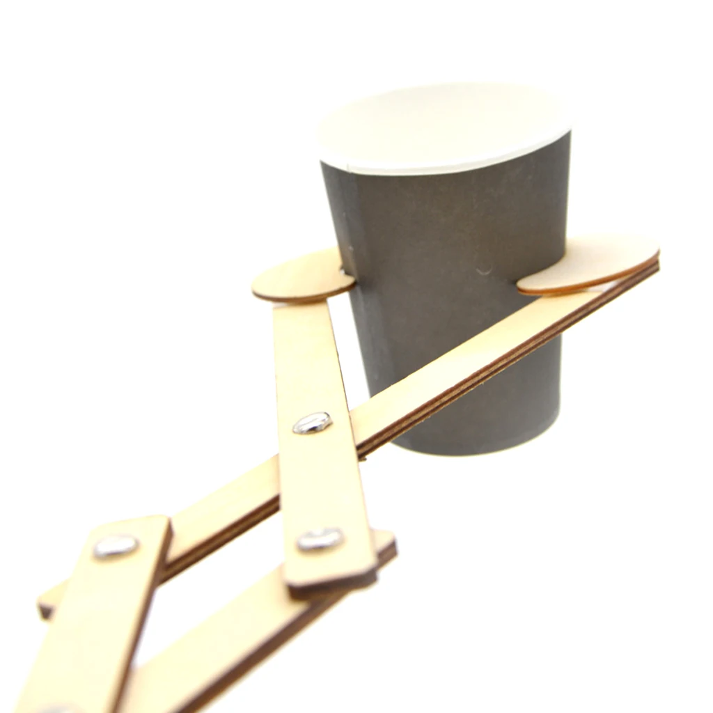 DIY Wooden Mechanical Arm Robotic Manipulators Model Building Puzzle Kits Science Physics Kids Toy