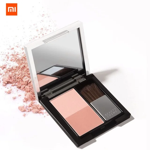 Xiaomi mijia beauty cosme Румяна натуральный розовый, двухцветный дизайн с подходящей кистью для xiaomi beautiful life