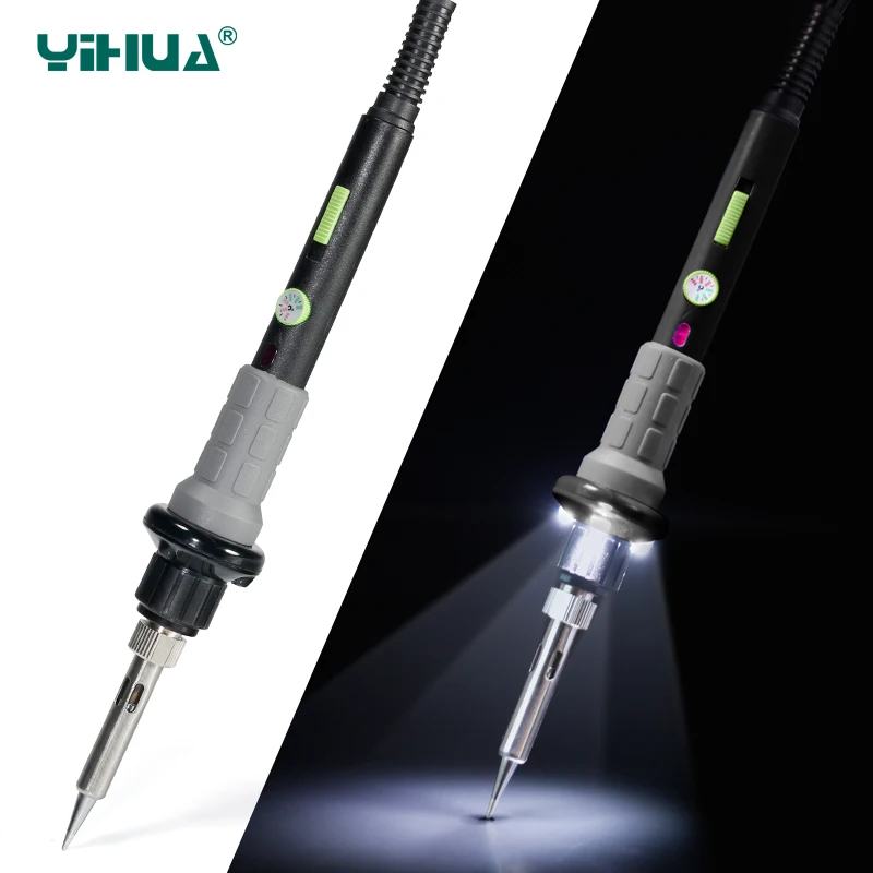 

YIHUA947-V Lead Free Solder Electric Soldering Iron With Working Light For DIY Temperature Repair Welding Iron Tools