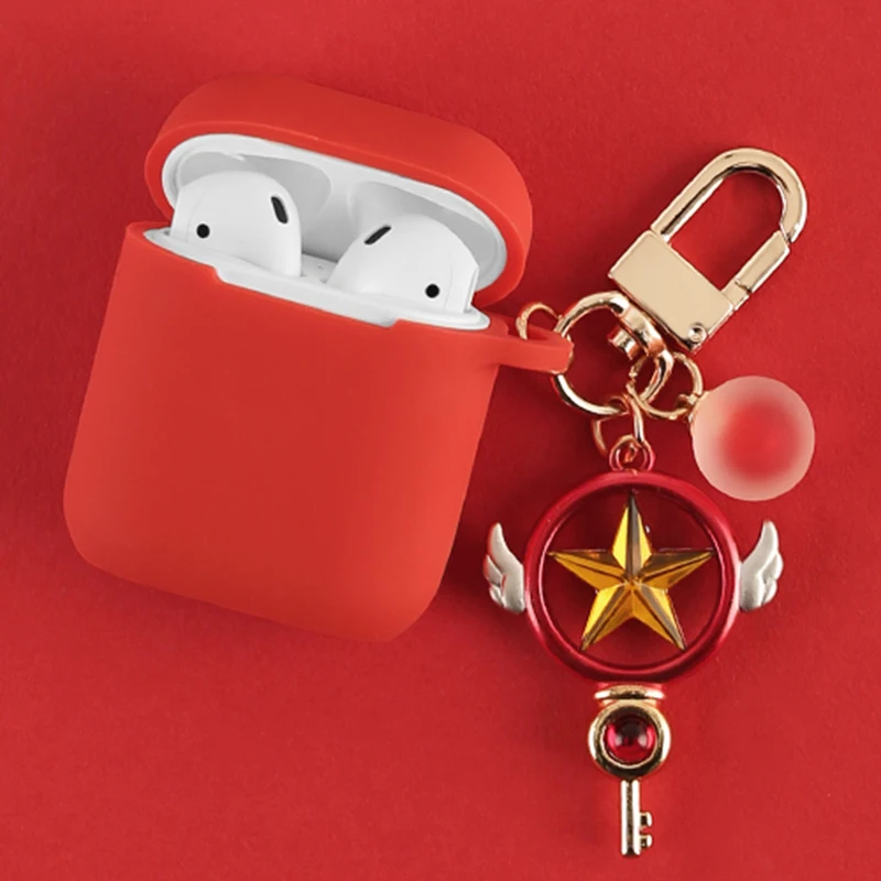 

Cute Soft Silicone Case for Apple Airpods 1 2 Accessories Case ProtectCover Bag Bluetooth Earphone Case Box Keychain