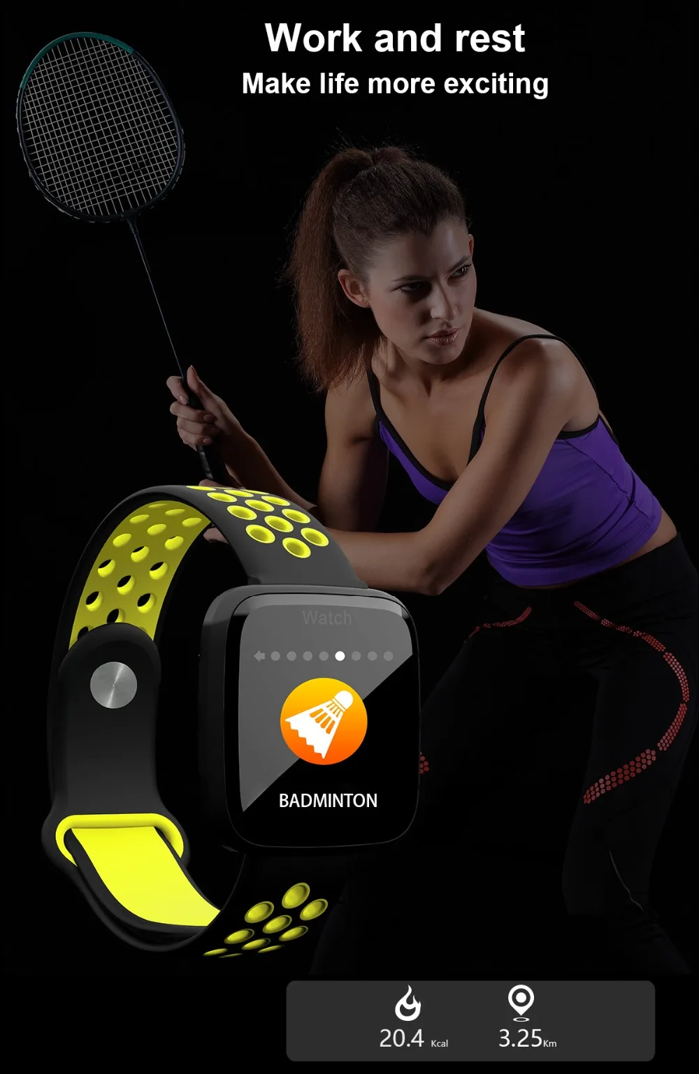 Torntisc F15 Heart Rate Smart band IP67 waterproof Blood pressure oxygen monitor Fitness Bracelet Double color strap smart watch for men women (9)