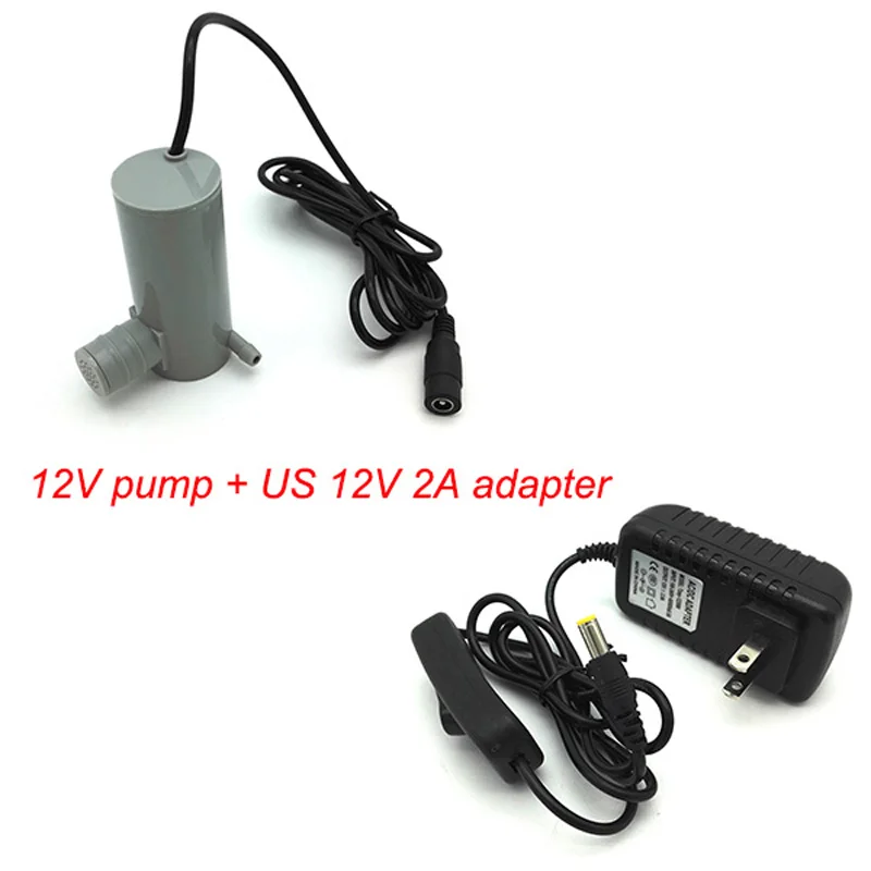 12В 1.6а 9 м 500л/ч микро dc погружной насос - Цвет: Pump with US adapter