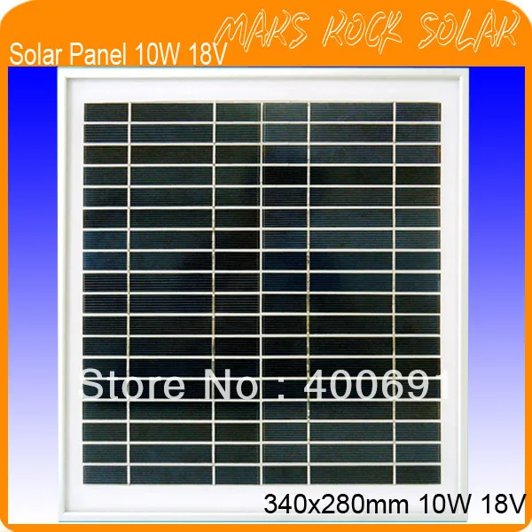 

10W 18V Poly Crystalline Silicon Solar Panel Module with Aluminium Alloy Frame, Nice Appearance, CE & TUV, RoHS Certificate