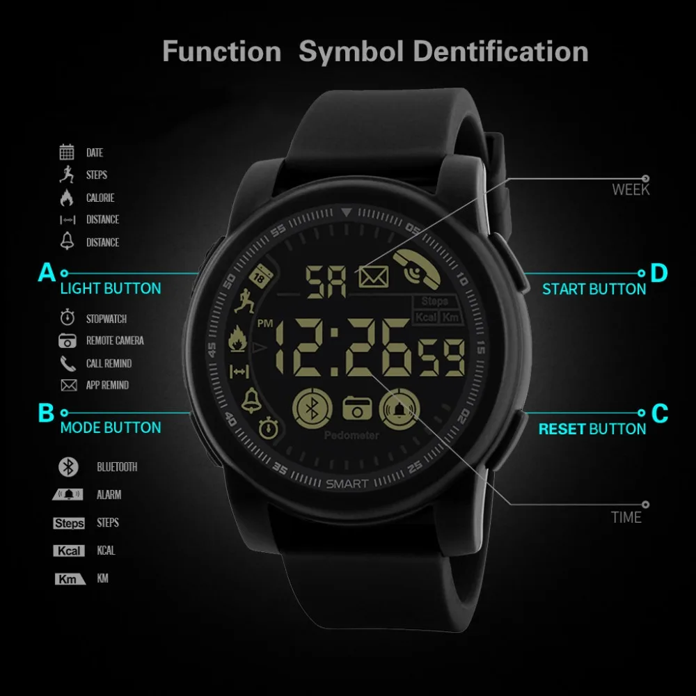 

Fashion Smart Men Watches Male Watch Fitness Tracker Waterproof Bluetooth Relogios for ios android Call Reminder Reloj HombreDD4