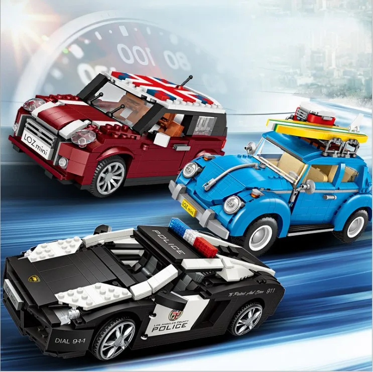 

LOZ MINI Blocks Mini City Car Building Blocks Model Vehicle Racing Car Figurine Assembly Toys For Children with collection value