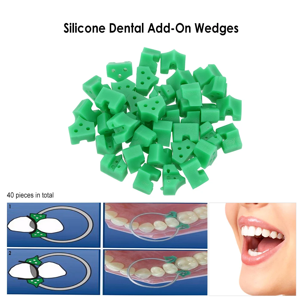 Buy 40 Pcs Dental Add On Wedge Silicon Rubber Elastic