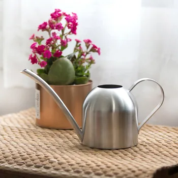 

ISHOWTIENDA Watering Can Flower kettle Stainless Steel Pot Long Spout Small Indoors 500 ML New Arrival