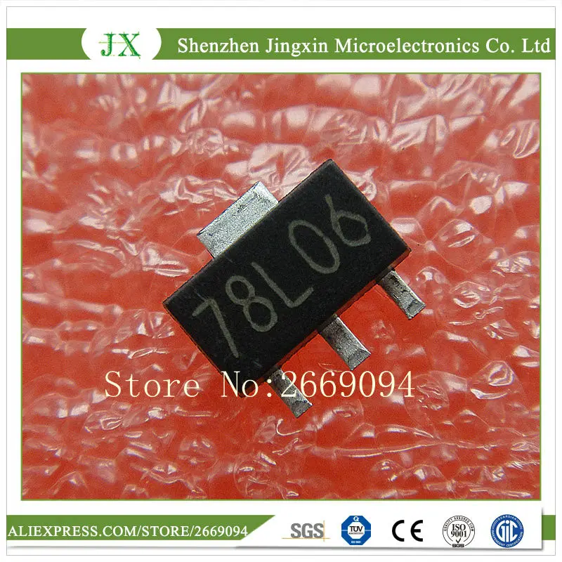 100pcs/LOT 78L06 6V SOT-89 POSITIVE VOLTAGE REGULATORS | Электроника