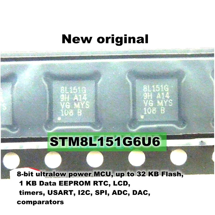 

STM8L151G6U6 STM8L151 8L151G QFN STM8L151G6U6TR QFN-28 NEW